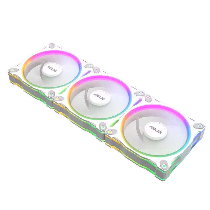 ASUS Prime MR120 ARGB 120mm White Case Fan - Triple Pack, 1600 rpm (+/-10%) Speed, 58 CFM Airflow, 1.7 mm H2O Pressure, 21 dB(A) Noise Level  | 90DA00I3-B09020 image