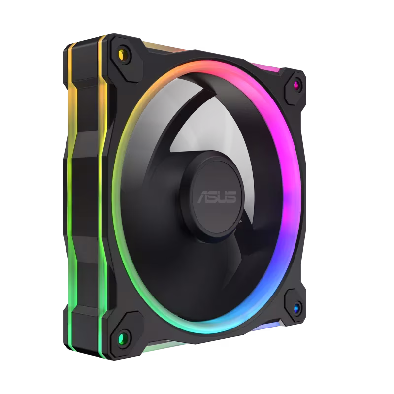 ASUS Prime MR120 ARGB 120mm Black Case Fan - Single Pack,  1600 rpm (+/-10%) Speed, 58 CFM Airflow, 1.7 mm H2O Pressure,  21 dB(A) Noise Level | 90DA00I0-B09000 thumbnail 2