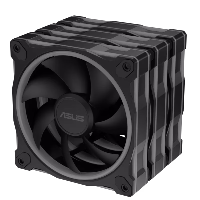 ASUS Prime MR120 ARGB 120mm Black Case Fan - Triple Pack, 1600 rpm (+/-10%) Speed, 58 CFM Airflow, 1.7 mm H2O Pressure, 21 dB(A) Noise Level, Black | 90DA00I0-B09020 thumbnail 4