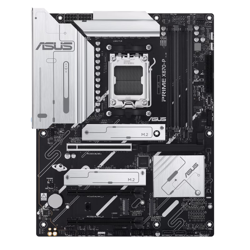 ASUS Prime X870-P AMD X870 AM5 ATX Motherboard, Ryzen 9000 Ready, AI PC Ready, DDR5 Support, PCIe 5.0, WiFi 7, Dual USB4 | 90MB1IT0-M0EAY0 thumbnail 2