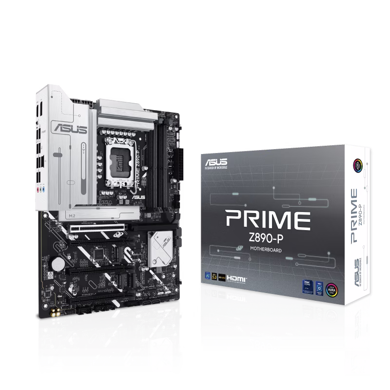 ASUS PRIME Z890-P LGA1851 ATX Motherboard, Z890 Chipset,  4 x DIMM slots, max. 192GB, DDR5, 4 x M.2 slots and 4 x SATA, PCIe 5.0, Realtek 2.5Gb Ethernet, USB 20Gbps Type-C | 90MB1I50-M0EAY0 – Buy Online