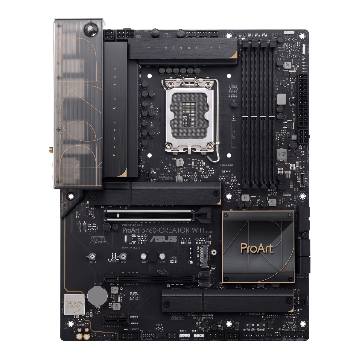 ASUS ProArt B760-CREATOR WIFI LGA1700 ATX Motherboard, B760 Chipset4x DDR5 DIMM /192GB Max Memory, Wi-Fi 6 / BT 5.2 / 2.5Gb ETH, PCIe 5.0 / 3 x M.2, HDMI/DP/USB 3.2 / Thunderbolt | 90MB1FY0-M1EAY0 thumbnail 6