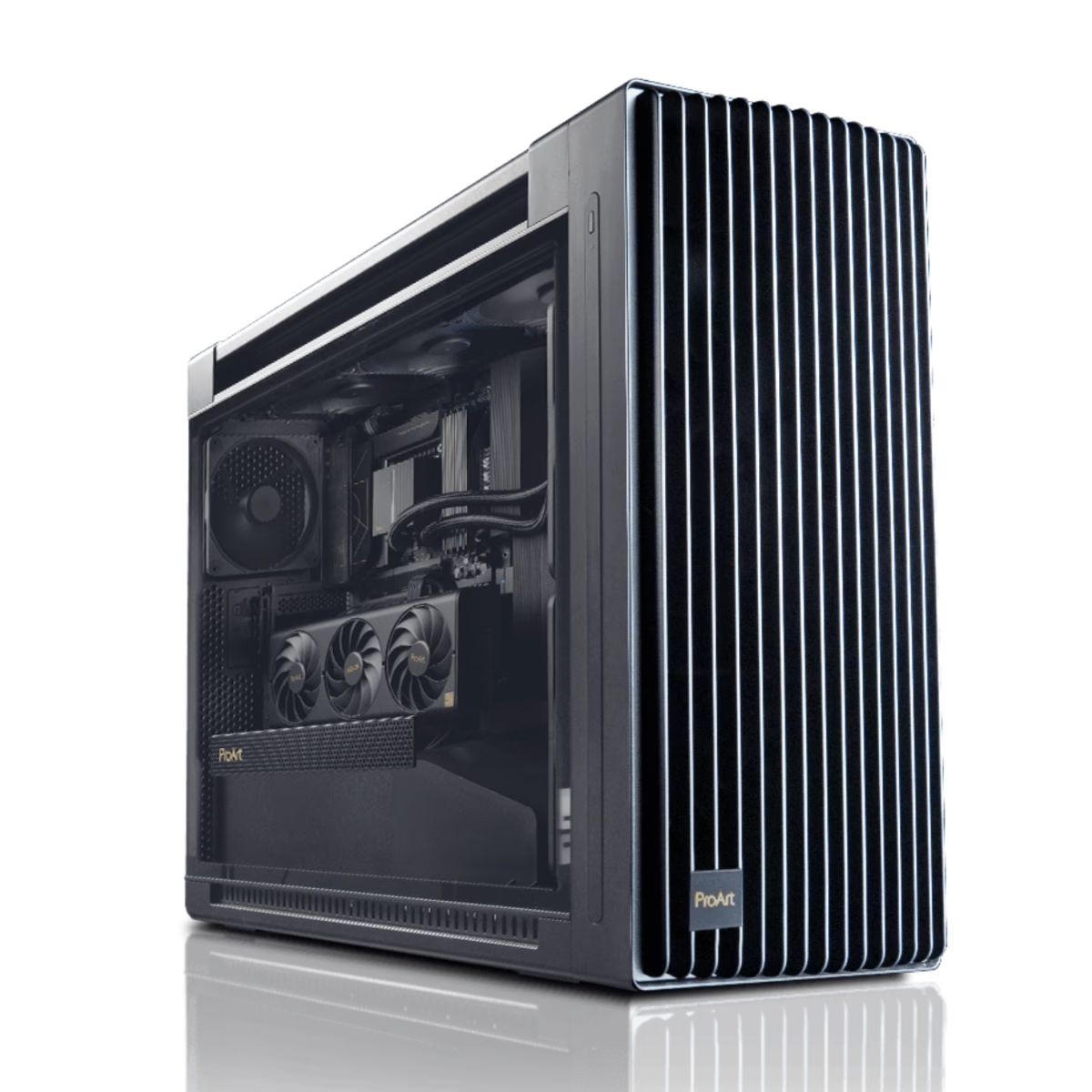Asus ProArt Workstation - Intel Core i7-14700K 20 Cores 28 Threads, Nvidia RTX 4060 TI OC 16GB, 32GB DDR5 7000 MHz, 2TB SSD Gen 4 + 10TB HDD, 850W 80 Plus Gold PSU, 420mm AIO Lq, WiFi + BT image