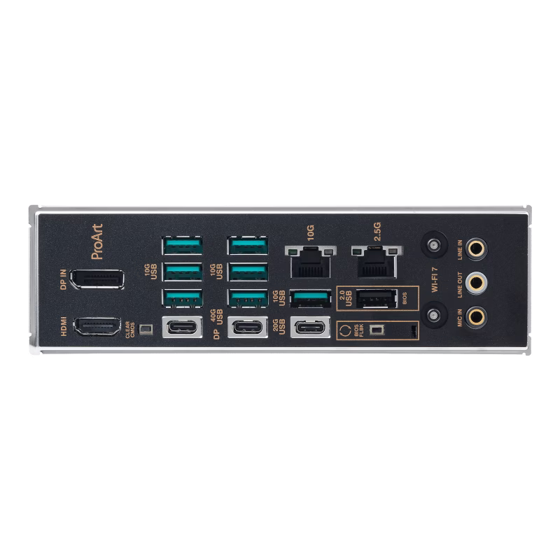 ASUS ProArt X870E-CREATOR WIFI AM5 DDR5 Motherboard, 4 x DIMM slots, max. 192GB, 4 x M.2  and 4 x SATA, PCIe 5.0, Dual USB4, Dual Ethernet & WiFi 7, AI Technologies, ProArt Creator Hub | 90MB1IG0-M0EAY0 thumbnail 4
