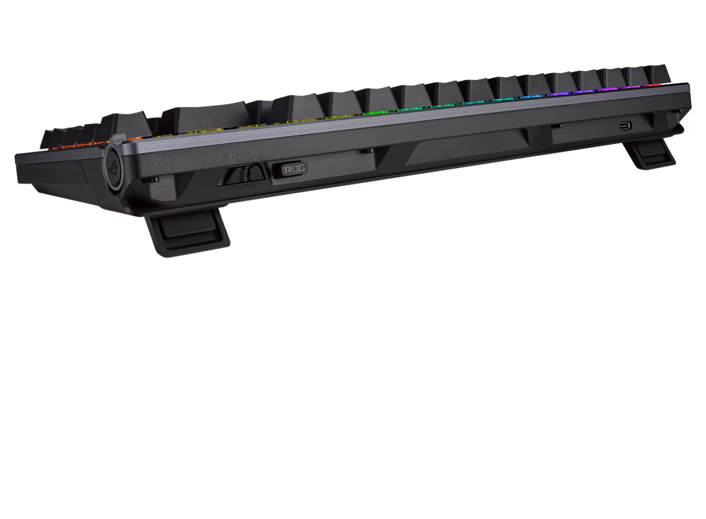 ASUS ROG Azoth 75% DIY Custom RGB Wireless Gaming Keyboard, OLED Display, Tri-mode Connection, Hot-Swappable ROG NX Red Switches & Keyboard Stabilizers, US ENG Layout, Black | 90MP0316-BKUA01 thumbnail 7