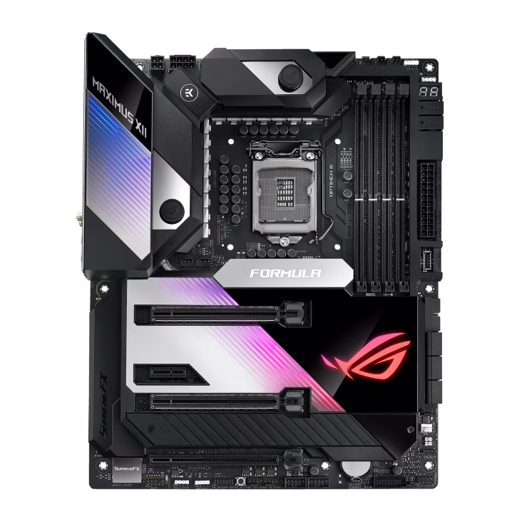 Asus ROG Maximus XII Formula Z490 (WiFi 6), LGA 1200, (Intel 10th Gen) ATX Gaming Motherboard, DDR4, 4 X DIMM, 3 X M.2 SOCKET, 16 POWER STAGE, AI Cooling & Overclocking | 90MB1370-M0EAY0 thumbnail 6