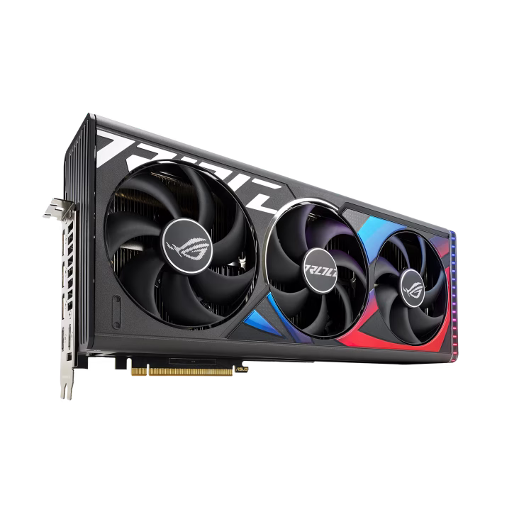 Asus ROG Strix GeForce RTX 4080 SUPER OC Edition Graphics Card, 16GB GDDR6X 256-Bit Memory, 2640 MHz Boost Clock, 23 Gbps Memory Speed, 10240 CUDA Cores, PCI Express 4.0 | 90YV0KB0-M0NA00 thumbnail 3