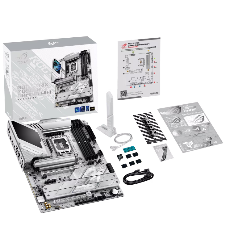 ASUS ROG STRIX Z890-A GAMING WIFI LGA 1851 ATX Motherboard, Z890 Chipset,  4x DIMM slots, max. 192GB, DDR5, 5x M.2 slots and 4x SATA 6Gb/s, PCIe 5.0, Wi-Fi 7 & BT v5.4, White  | 90MB1I90-M0EAY0 thumbnail 11