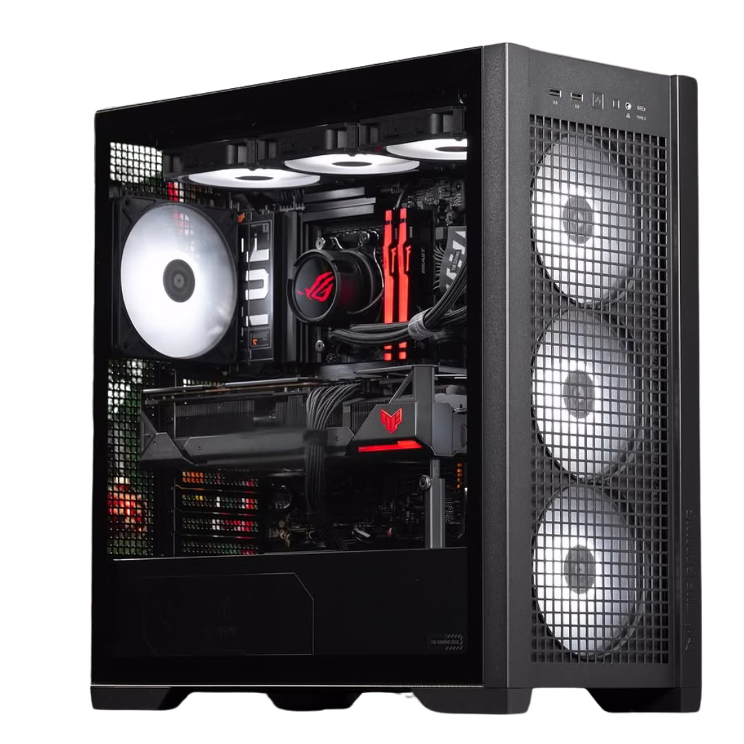 Creator & Gaming PC Powered By ASUS TUF, AMD Ryzen 7 9800X3D, TUF Gaming 5090 OC Edition 32GB, 64GB (2x32GB) 6000MHz CL30, 8TB BLACK SN850X, 1600W, 80 PLUS Titanium – Buy Online