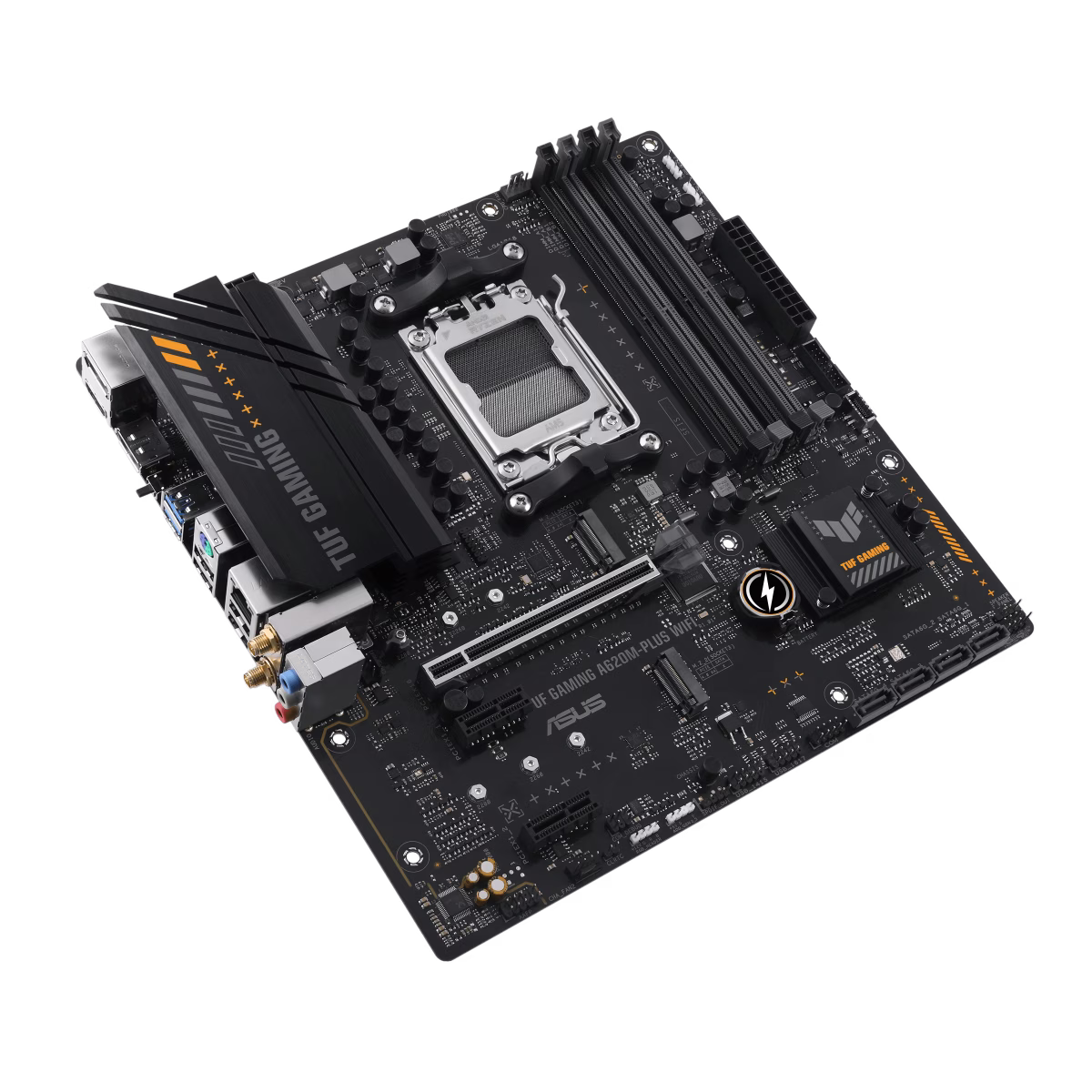 ASUS TUF Gaming A620-Plus Wi-Fi Micro-ATX AM5 Motherboard, AMD A620 Chipset, 4x DIMM DDR5 Slots, 192GB Max Memory, 1x PCIe 4.0 x16 Slot, Realtek 2.5Gb Ethernet, 2x M.2 2280 Slot | 90MB1F00-M0EAY0 thumbnail 5