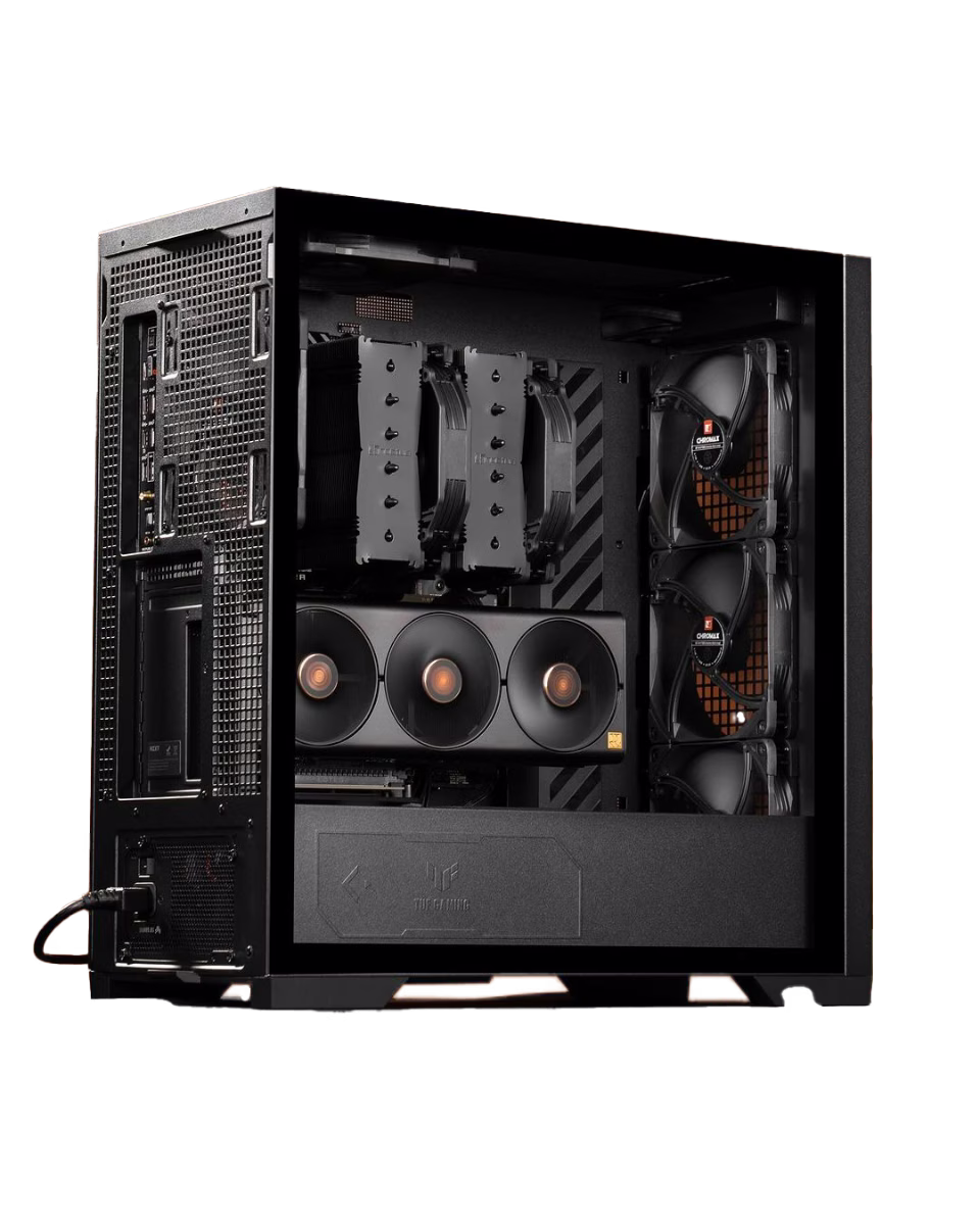 Asus GAMING PC  Workstation - AMD Ryzen 7 7800X3D 8 Cores 16 Threads, TUF Radeon RX 7900 XT OC 20GB , 64 GB DDR5 6000 MHz, 2TB SSD Gen 4, 1000W  80 Plus Gold PSU, 360mm AIO Liquid Cooler, WiFi + BT Rendering PC & Gaming PC image