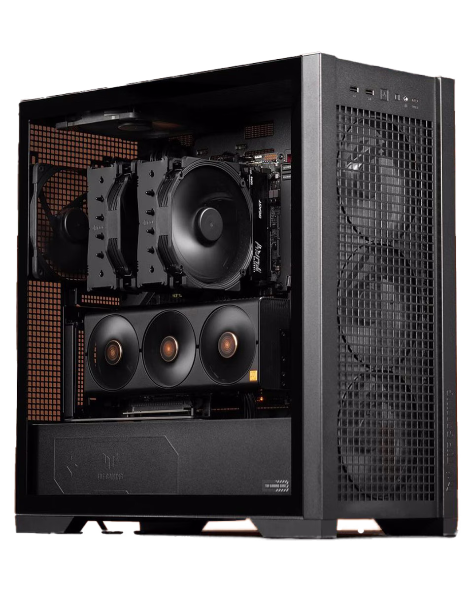 ASUS POWER  Gaming PC with 14th Gen CPU -- Intel Core i7-14700KF, Nvidia RTX 4080  Super 16GB, 64GB RAM DDR5 6400MHz, 2TB SSD Gen4, 850W 80 Plus Gold PSU, 360mm Liquid Cooler RGB image