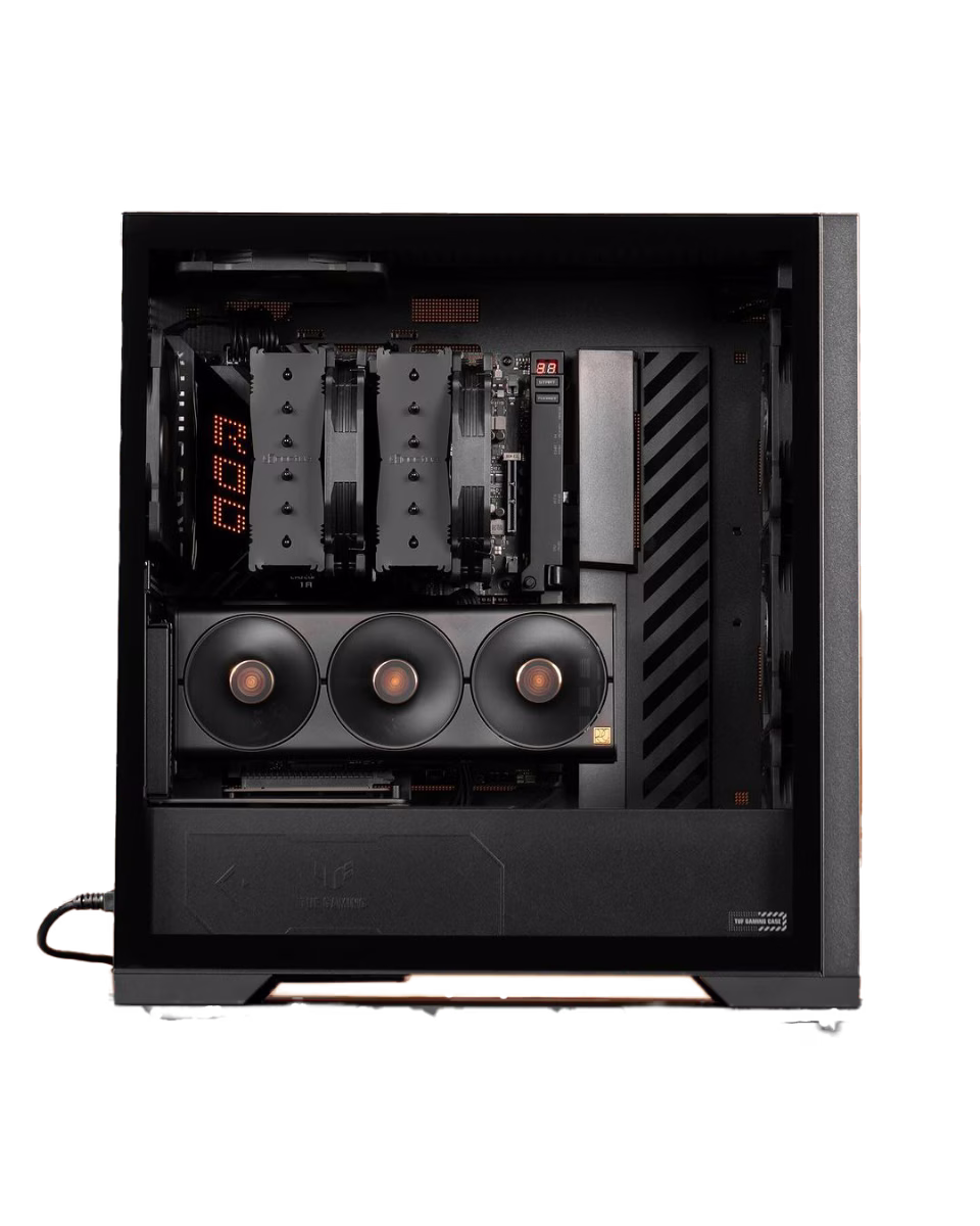 Asus GAMING PC  Workstation - AMD Ryzen 7 7800X3D 8 Cores 16 Threads, TUF Radeon RX 7900 XT OC 20GB , 64 GB DDR5 6000 MHz, 2TB SSD Gen 4, 1000W  80 Plus Gold PSU, 360mm AIO Liquid Cooler, WiFi + BT Rendering PC & Gaming PC thumbnail 4