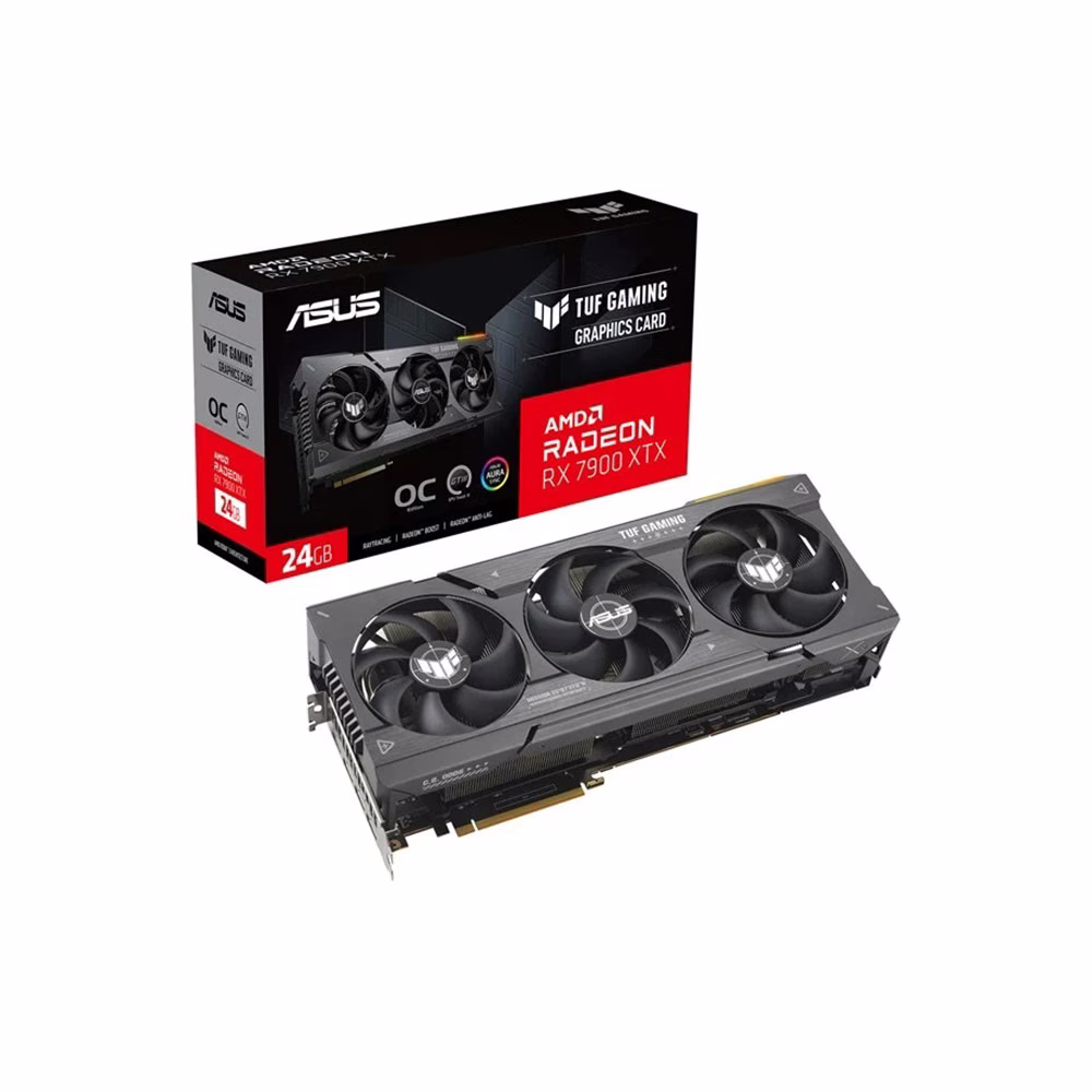 ASUS TUF Gaming Radeon RX 7900 XTX OC Graphics Card, 24GB GDDR6 384-bit Memory, 2565 MHz Engine Clock, 6144 Stream Processors, 20 Gbps Memory Speed, PCI Express 4.0, 1x HDMI, 3xDP | 90YV0IG0-M0NA00 thumbnail 4