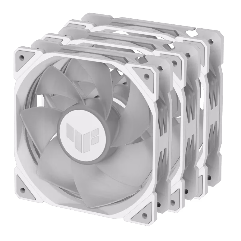 ASUS TUF Gaming TR120 ARGB Reverse Fan - Triple Pack, High static Pressure and Airflow, 120mm, 2000 rpm, AURA Sync, White | 90DA00D3-B09020 thumbnail 6
