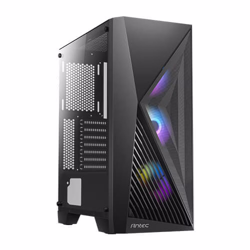 Antec AX Series Ax51 Mid-tower Black Color Gaming Case, 3x Pre Installed Fans, MOBO Upto ATX, Tempered Glass thumbnail 4