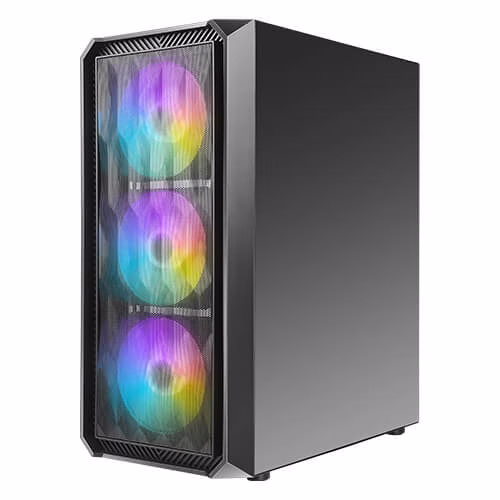 ANTEC NX292 NX Series-Mid Tower Gaming Case, Tempered glass, Steel + Plastic, Pre-installed 4x 120mm Fans, Black | NX292 ARGB image