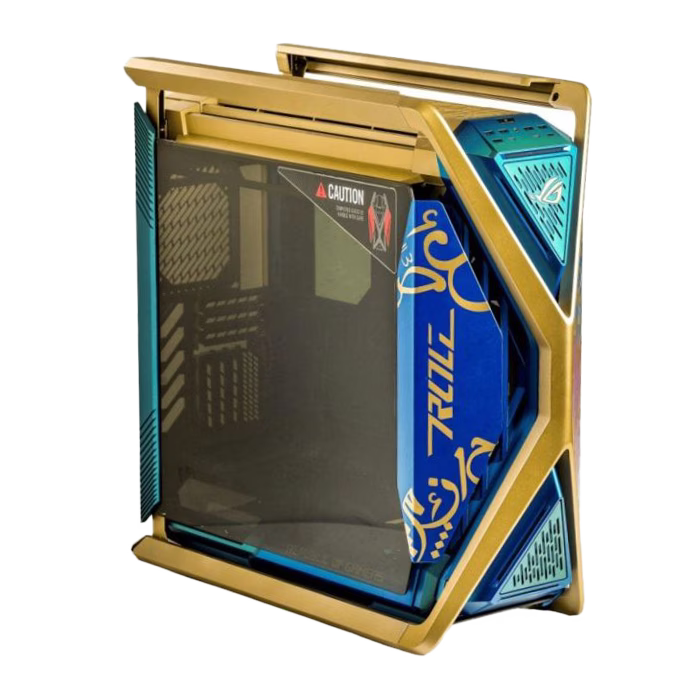 ASUS ROG Hyperion GR701 E-ATX Computer Dhahab Edition Case, Support GPU up to 460mm, 420mm dual radiator support, metal GPU holder, component storage, ARGB fan hub, 60W fast charging | 90DC00F0-B39000 – Buy Online