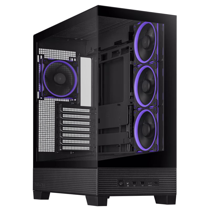 ASUS A31 PLUS Mid Tower ATX Case, 4X Pre-installed ARGB fans, Support Hidden-connector Mobo, 360mm Radiators, 380mm GPU, Clean cable management, Black | 90DC00R0-B19000 – Buy Online