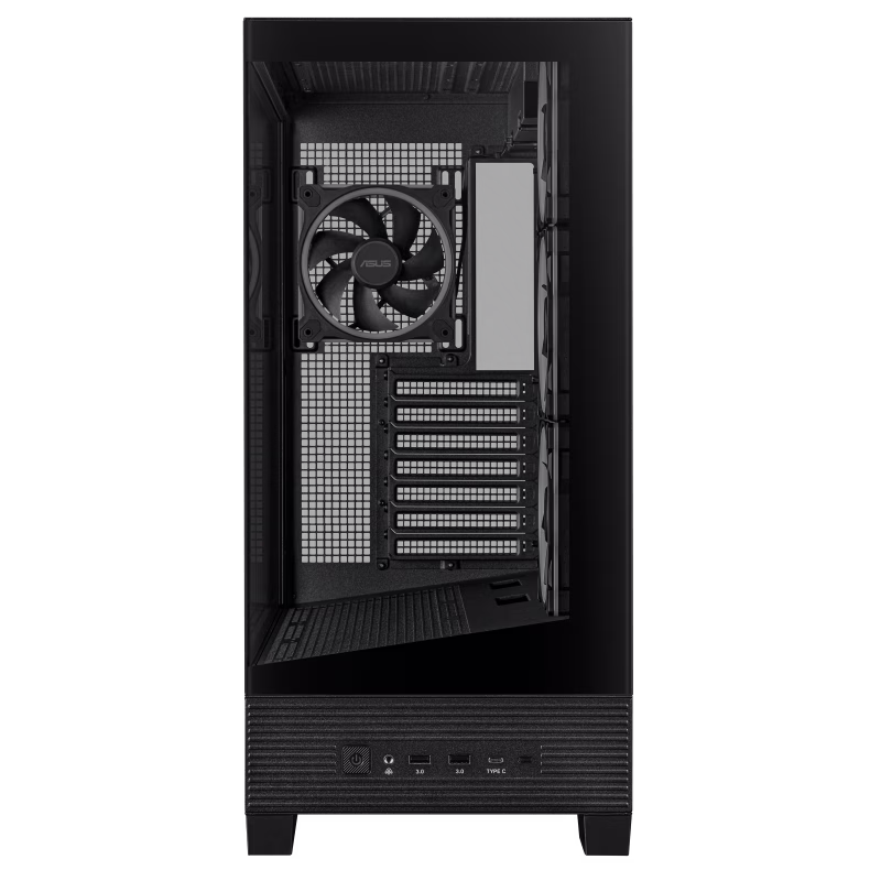 ASUS A31 PLUS Mid Tower ATX Case, 4X Pre-installed ARGB fans, Support Hidden-connector Mobo, 360mm Radiators, 380mm GPU, Clean cable management, Black | 90DC00R0-B19000 thumbnail 5