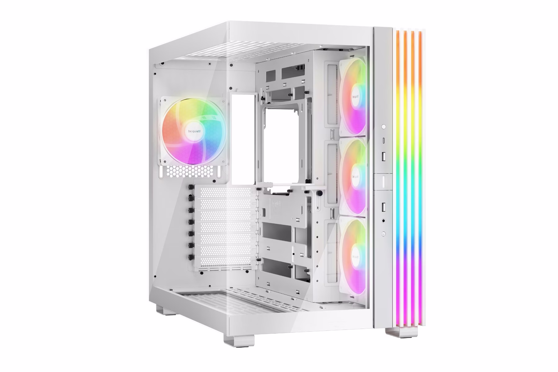 Be Quiet! Light Base 600 LX ATX Computer Case, Dual layout, Fully Windowed Front & Side Panel, 4x Light Wings LX 120mm Pre-Installed Fan, Up to ATX Motherboard & 360mm Radiator & 10x Fan Max Support, White | BGW68 – Buy Online