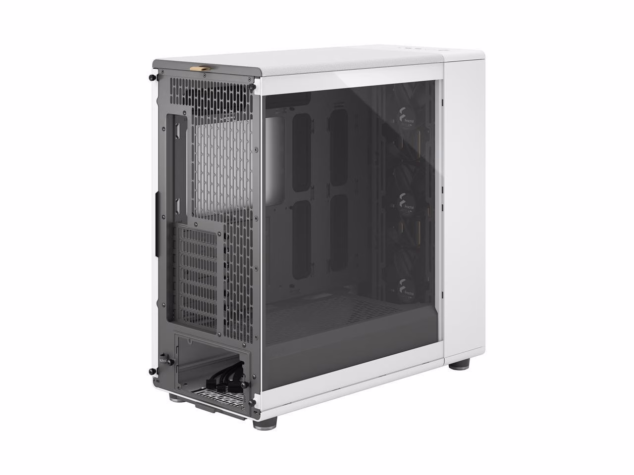 Fractal Design North XL ATX mATX Mid Tower PC Case, Chalk White Chassis with Oak Front and Clear TG Side Panel, 3x Pre Installed 140 mm fan, 4x Drive mounts, 7x Expansion slots, Motherboard Supports Upto E-ATX  | FD-C-NOR1X-04 thumbnail 2