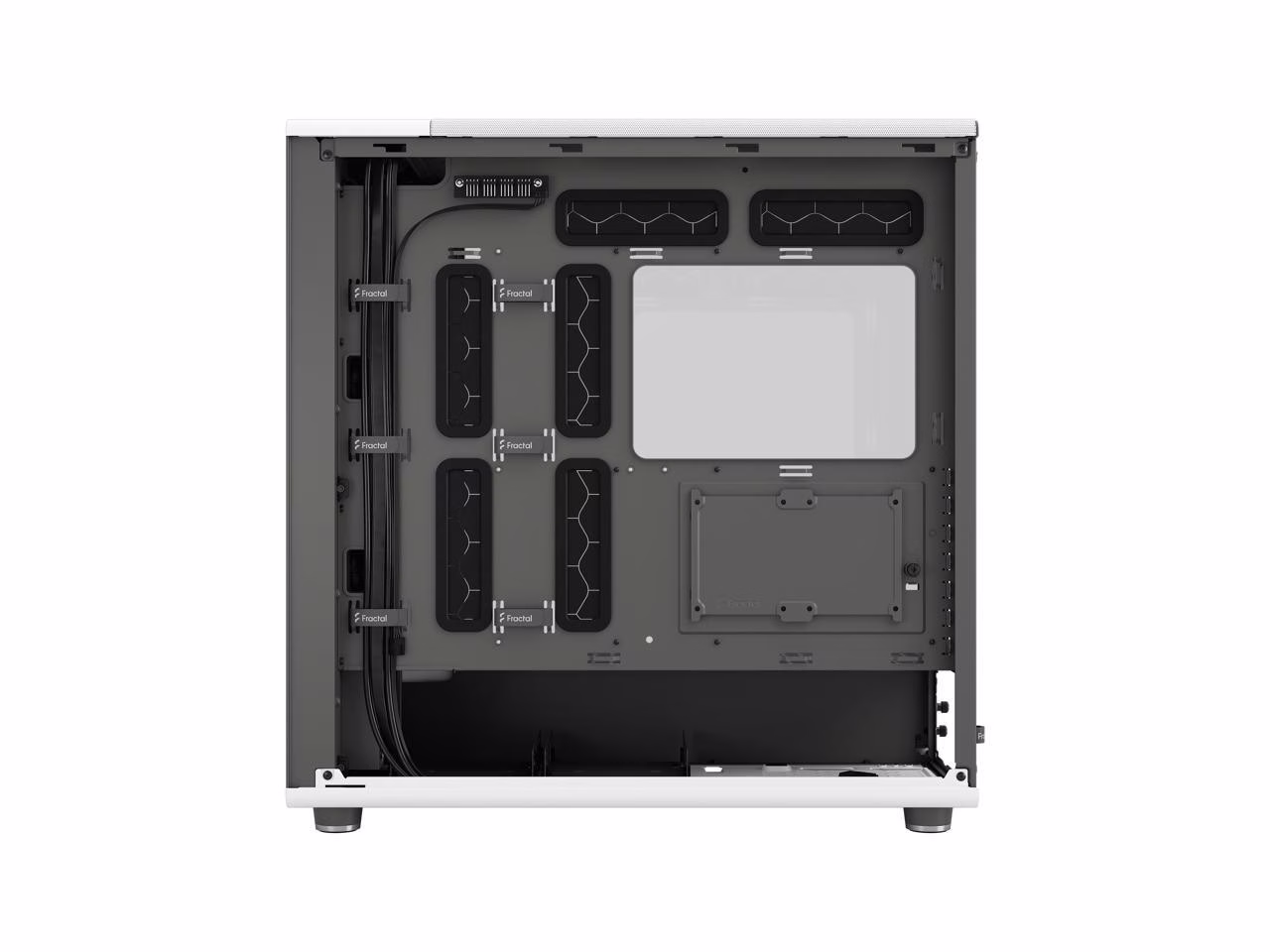 Fractal Design North XL ATX mATX Mid Tower PC Case, Chalk White Chassis with Oak Front and Clear TG Side Panel, 3x Pre Installed 140 mm fan, 4x Drive mounts, 7x Expansion slots, Motherboard Supports Upto E-ATX  | FD-C-NOR1X-04 thumbnail 15