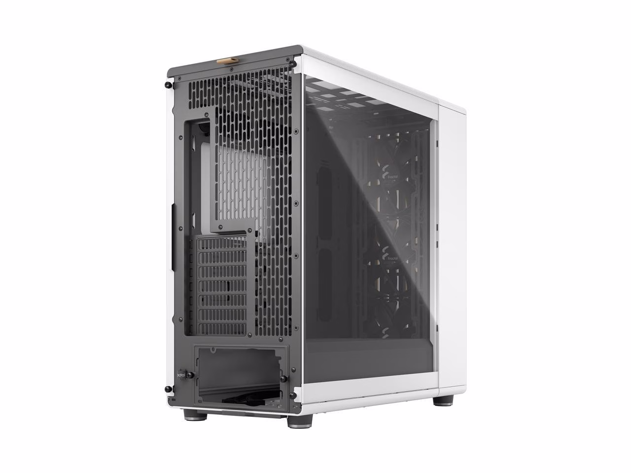 Fractal Design North XL ATX mATX Mid Tower PC Case, Chalk White Chassis with Oak Front and Clear TG Side Panel, 3x Pre Installed 140 mm fan, 4x Drive mounts, 7x Expansion slots, Motherboard Supports Upto E-ATX  | FD-C-NOR1X-04 thumbnail 9