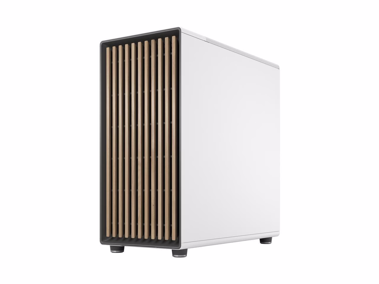 Fractal Design North XL ATX mATX Mid Tower PC Case, Chalk White Chassis with Oak Front and Clear TG Side Panel, 3x Pre Installed 140 mm fan, 4x Drive mounts, 7x Expansion slots, Motherboard Supports Upto E-ATX  | FD-C-NOR1X-04 thumbnail 4
