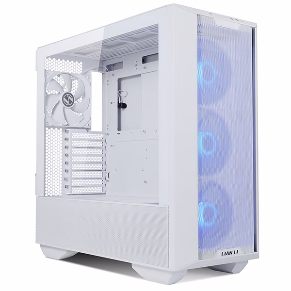 Lian Li Lancool III Mesh RGB E-ATX Mid Tower Modular Chassis, 8 Expansion Slots, Tempered Glass Panel, Up To 360mm Fan Support, Equipped With 4x 140 PWM Fans, USB Type C, White | G99.LAN3RW.00 image