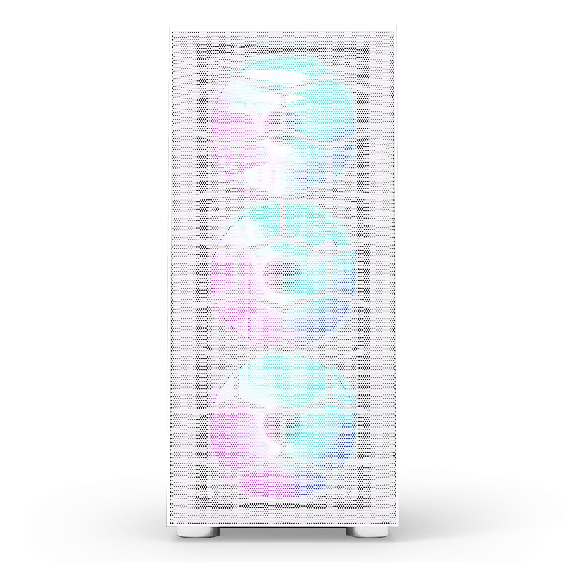 Montech X3 Mesh  ATX Mid-Tower PC Gaming Case, 3 x 140mm& 3 x 120mm Fixed RGB Lighting Fans (Pre-Installed), USB3.0, Door Open Tempered Glass Side Panel, High Airflow, White | M-X3-MESH-W thumbnail 2