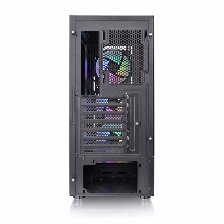 Thermaltake View 200 TG ARGB Mid Tower Chassis, Front 3x 120 x 120 x 25 mm ARGB Lite fan (1000rpm, 22.3 dBA), USB 3.0 x 2, HD Audio x 1, Black | CA-1X3-00M1WN-00 thumbnail 6