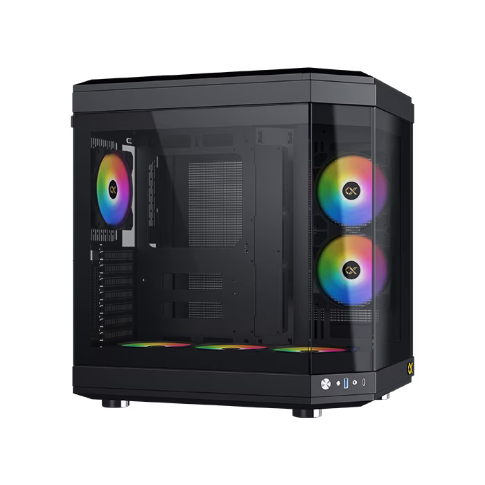 Xigmatek CUBI ATX Mid Tower Case, Easily Mounted Panels, , 9x Fan Support, GPU Supports Upto 420MM, 6x Drive Bays, 10x Expansion Slots, Motherboard Supports Upto E-ATX, Black | EN41938 thumbnail 3