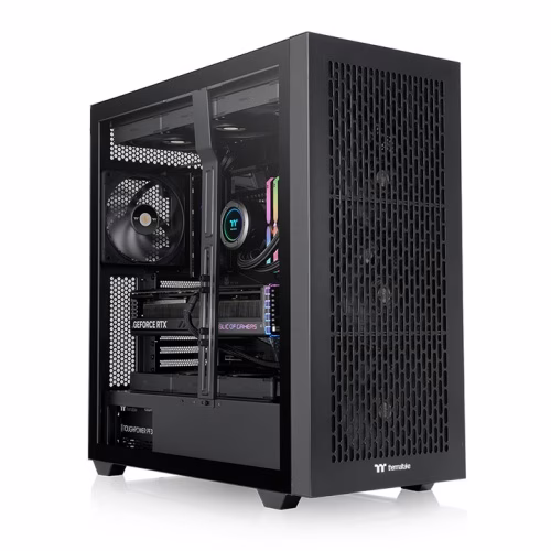 Thermaltake AX500 Full Tower Case, 4x 140mm CT140 Fans Pre-installed, Compatible with Hidden-Connector & E-ATX/SSI-EEB Motherboards, Supports Dual GPU & Dual 420mm radiators, Black | CA-11D-00F1WN-00 – Buy Online