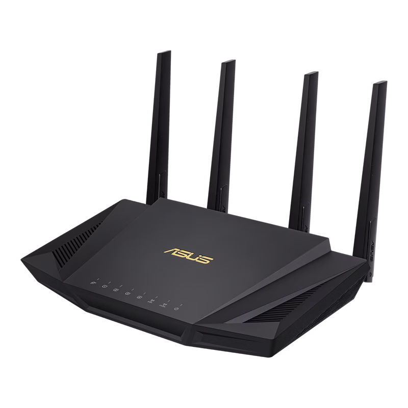 ASUS RT-AX58U AX3000 Dual Band WiFi 6 (802.11ax) Router supporting MU-MIMO and OFDMA technology, with AiProtection Pro network security powered by Trend Micro???, compatible with ASUS AiMesh WiFi system image