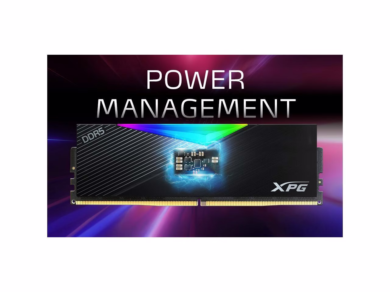 Adata XPG Lancer RGB 64GB (2x 32GB) DDR5 Desktop Memory, 6000 MHz Memory Speed, CAS Latency 30, AMD Expo & Intel XMP 3.0 Ready, 1.35V Voltage, 288-Pin, Black | AX5U6000C3032G-DCLARBK thumbnail 5