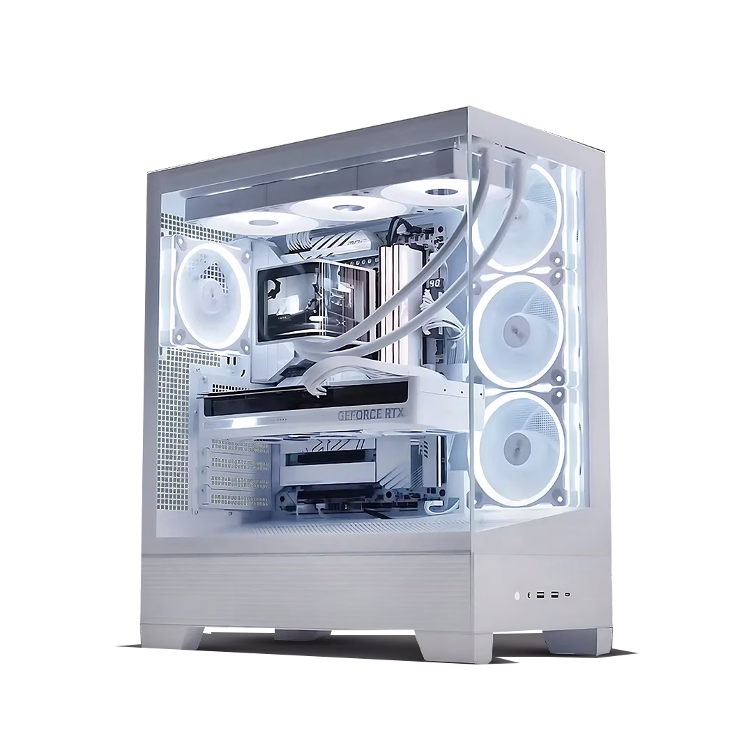 Gaming PC White AMD Gaming PC: AMD Ryzen 7 9800X3D + GIGABYTE RTX 5070 EAGLE OC ICE SFF 12GB GDDR7, 32GB DDR5 6000MHz CL30 RGB, 1TB Samsung 990 PRO NVMe SSD, 360mm Tryx Panorama SE 2K Curved AMOLED AIO, 850W Gold ATX 3.1 PSU, WiFi 7, ASUS Case A31 Plus White – Buy Online