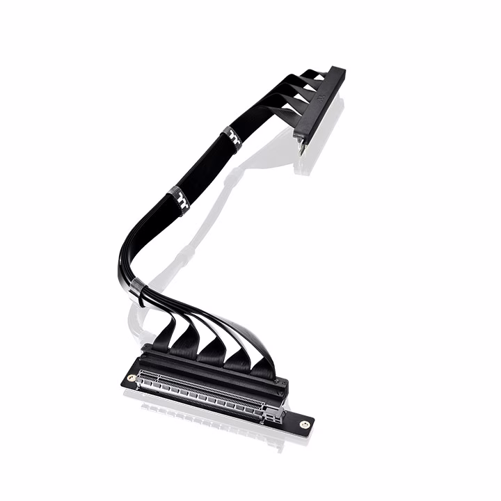 Thermaltake PCI-E 4.0 Dual 90 Degree Riser Cable 400mm: EMI Shielding Cover, PCI-E 4.0 X16 Speed, Supports PCI-E 3.0, 2.0 and 1.0 Applications, Special Dual-90 Degree Connecters - Black AC-077-CO1OTN-C1 – Buy Online