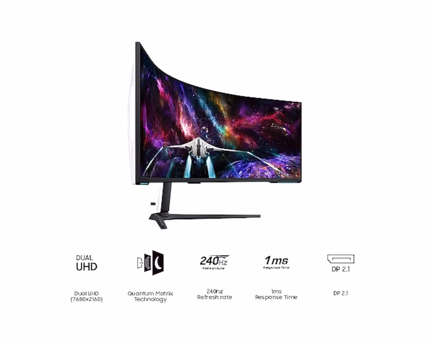 Samsung 57-Inch Odyssey Neo G9 G95NC Dual UHD Curved Gaming Monitor, 240Hz, 1ms(GTG), (7,680x2,160), 1000R, Mini-LED, AMD FreeSync Premium Pro, HDR10+ Gaming  | LS57CG952NMXUE thumbnail 5