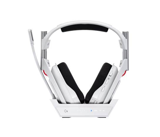 Logitech ASTRO A50 (Gen 5) LIGHTSPEED Wireless Gaming Headset and Base Station with PLAYSYNC Audio, PRO-G GRAPHENE, Switch Between 3 Systems, USB-C to Xbox, PS5, PC/Mac or Nintendo Switch, Bluetooth, White | 939-002230 thumbnail 2