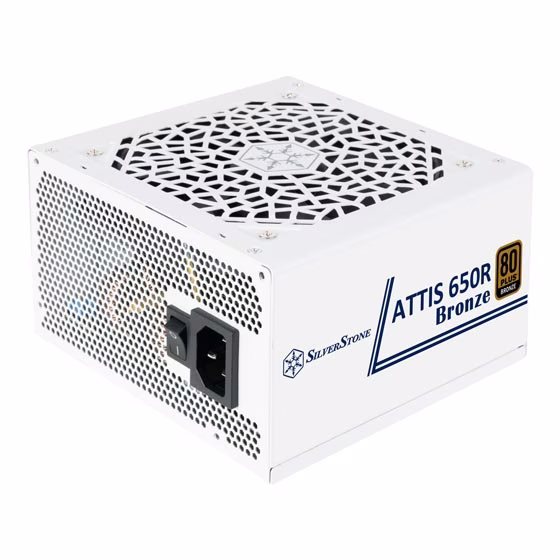 Silverstone ATTIS 650R Bronze 80 PLUS Bronze 650W ATX 3.1 ATX White Power Supply, Active PFC+Double forward+DC to DC Design | SST-AT650R-BF-WBW (White) thumbnail 6