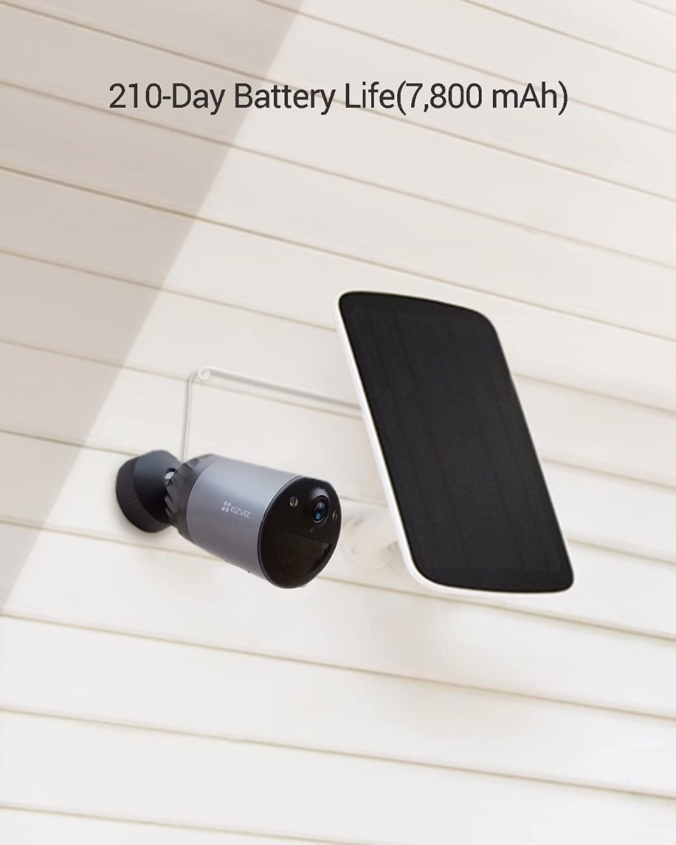 EZVIZ eLife BC1C Battery-Powered Camera, 1080p Video, 7,800 mAh Rechargeable Lithium Battery, Built-in 32 GB eMMC Storage, Color Night Vision, Accurate Human Motion Detection, Two-Way Talk, 2.4 GHz Wi-Fi, Customizable Voice Alerts thumbnail 6