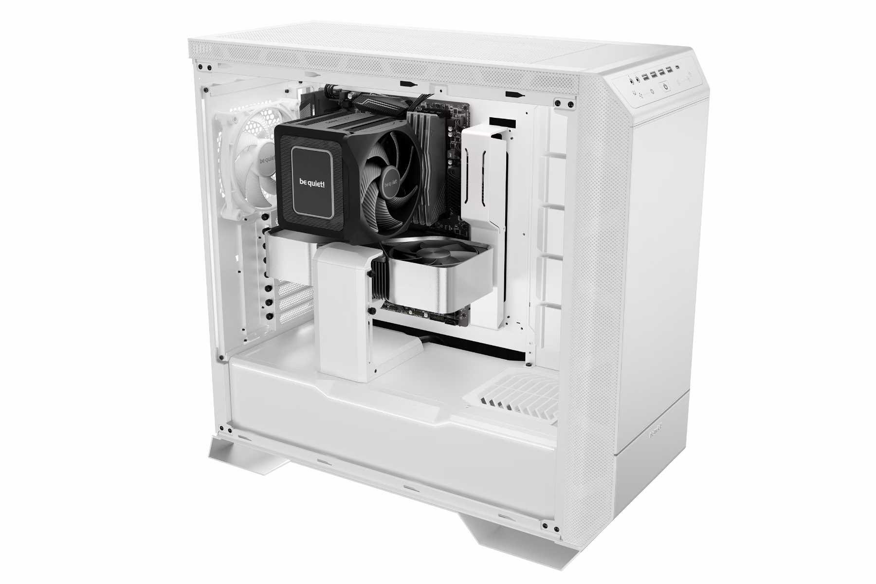 be quiet DARK BASE PRO 901 White E-ATX Case, 3x Silent Wings 4 140mm PWM White fans, Mobo Supports Upto E-ATX, ARGB connector | BGW51 thumbnail 8