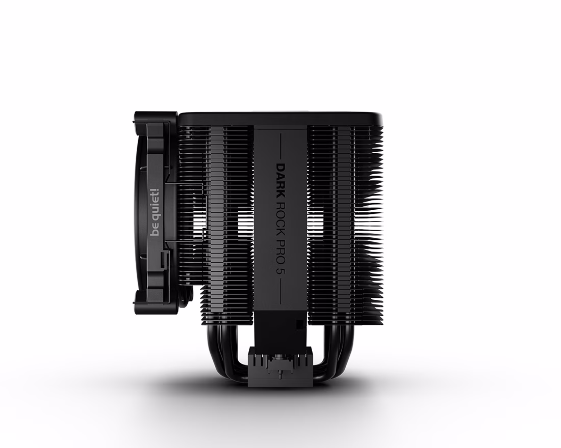 be quiet! Dark Rock Pro 5 Quiet Cooling CPU Cooler, Immensely High Airflow, 7 high-Performance Copper Heat Pipes, Speed Switch, Thermal Grease, Black | BK036 thumbnail 4