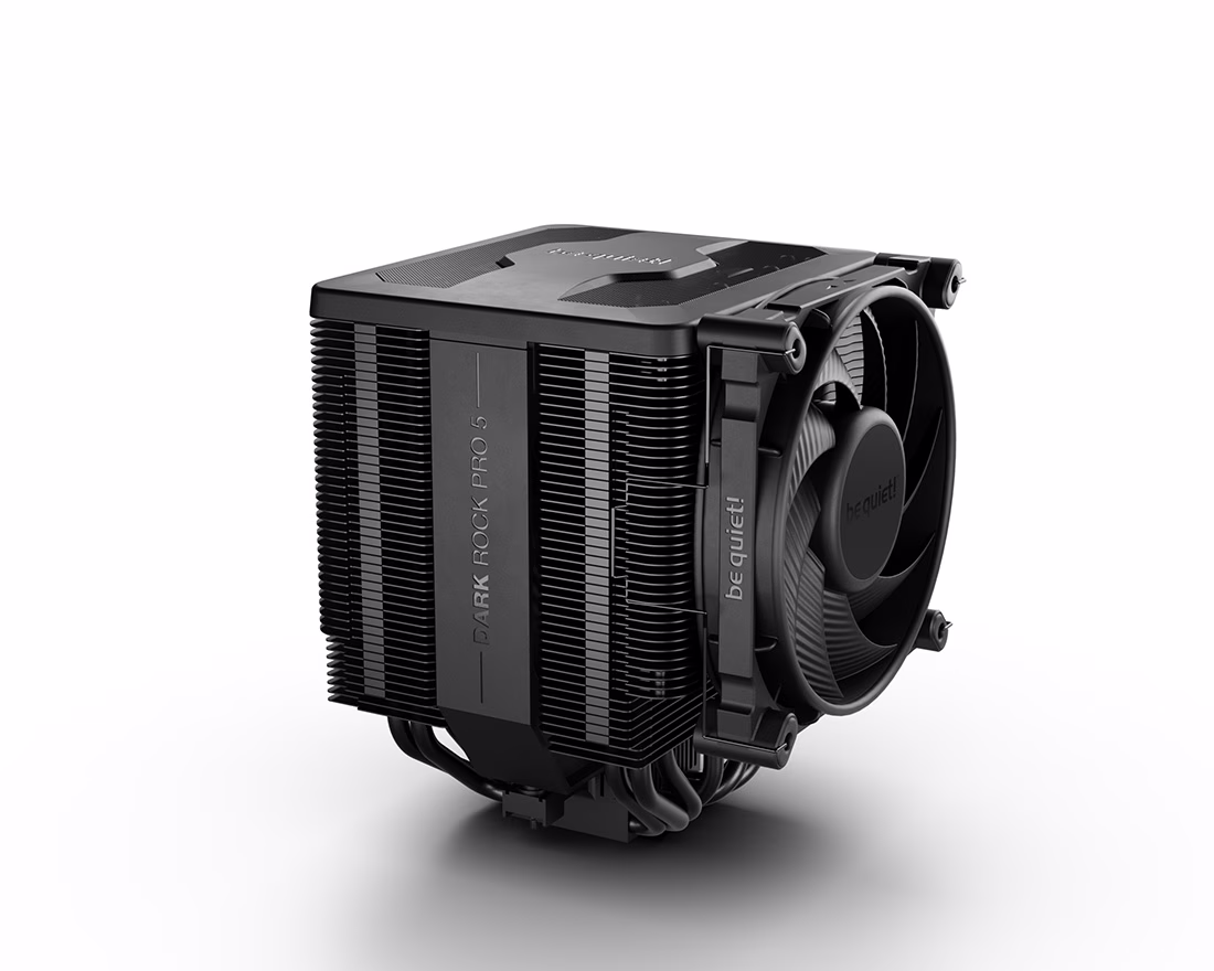 be quiet! Dark Rock Pro 5 Quiet Cooling CPU Cooler, Immensely High Airflow, 7 high-Performance Copper Heat Pipes, Speed Switch, Thermal Grease, Black | BK036 thumbnail 5