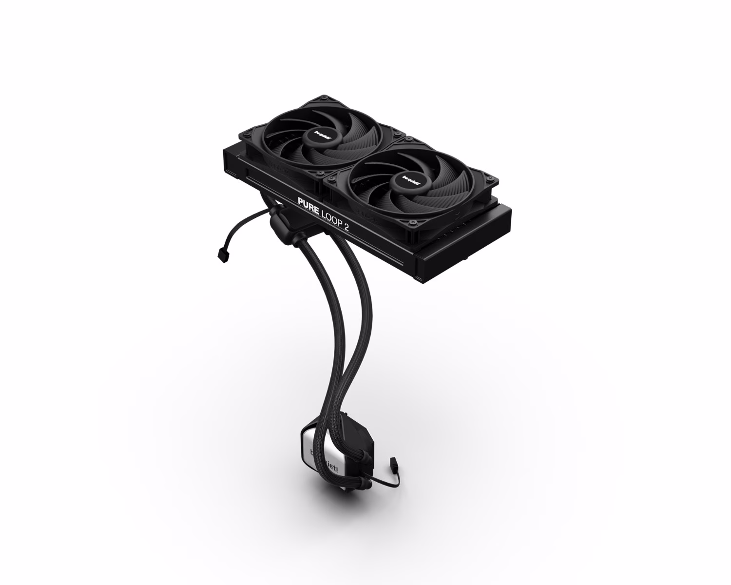 Be Quiet! Pure Loop 2 240mm CPU Liquid Cooler, 2x Pure Wings 3 120mm PWM High-Speed Fans, 2100 RPM Fan Speed, 5500 RPM Pump Speed, 59.6 CFM Airflow, Copper / Nickel Plated Case Material, Black | BW017 thumbnail 6