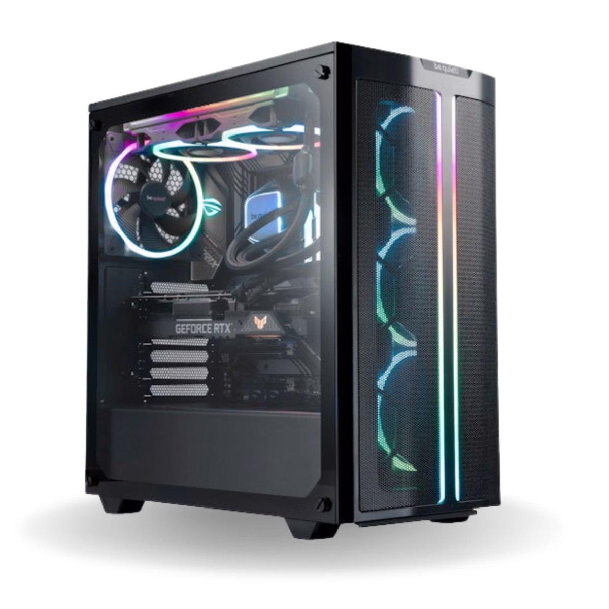 Be Quiet! Highend 4D Workstation AMD Ryzen Threadripper 7970X 32 Cores & 64 Threads, Nvidia ASUS STRIX RTX 4090 24GB, 256GB Ram DDR5 4800MHz, 4TB Gen 4 SSD+8TB SSD, 1300W 80+Titanium, AIO Liquid CPU Cooler, Win 11 Pro image