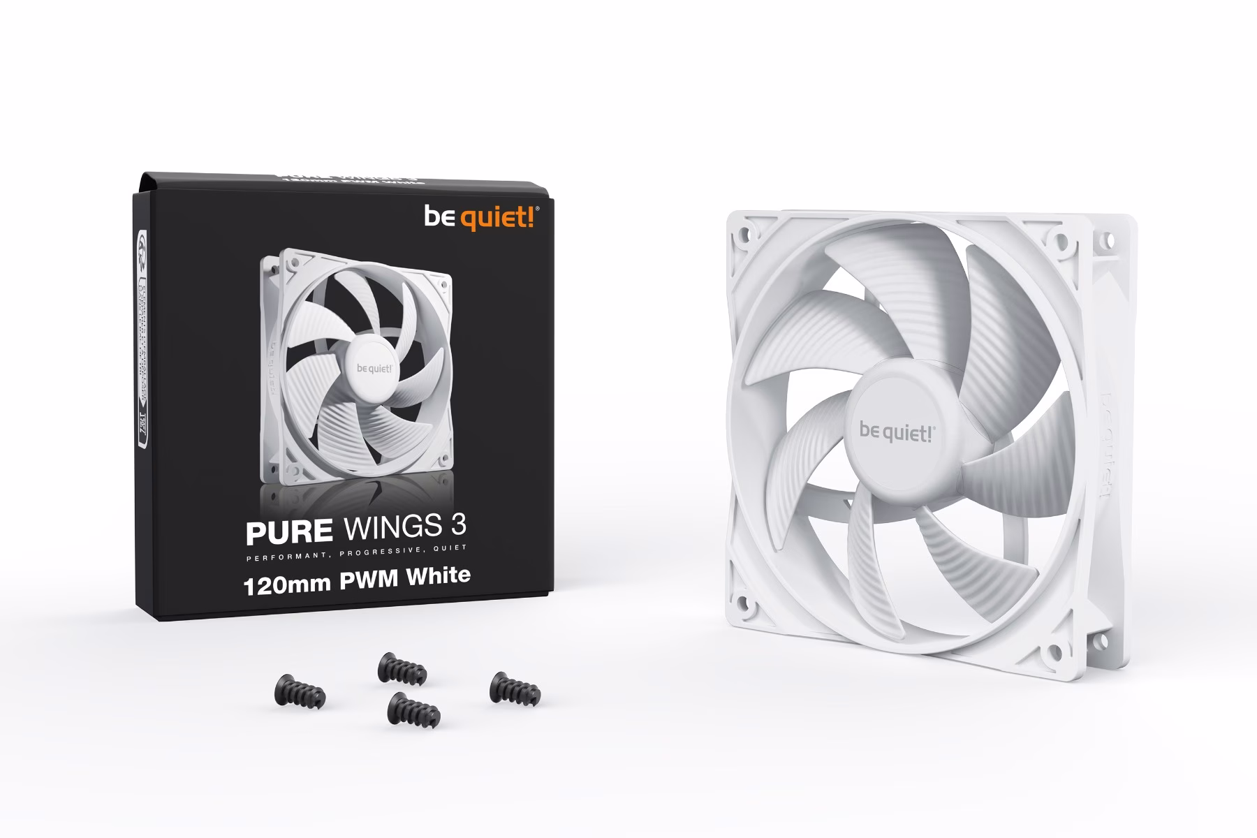 Be Quiet PURE WINGS 3 120mm PWM White Silent Essential Case Fan | BL110 thumbnail 2