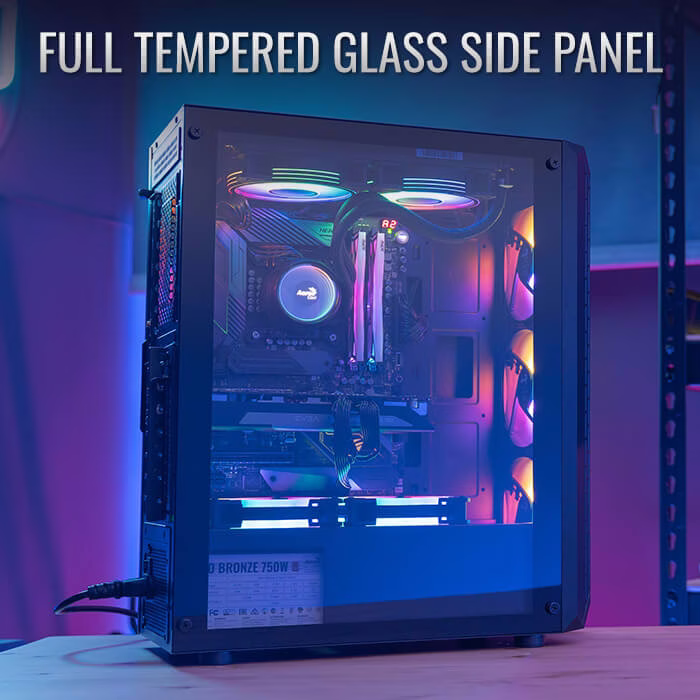 AEROCOOL BEAM -G-BK-V2 FRGBMID TOWER CASE 4FAN, 4711099471744 thumbnail 3