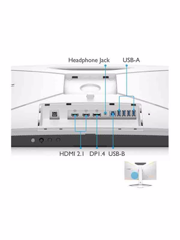 BenQ Mobiuz 27" 4K IPS UHD Gaming Monitor, 144Hz Refresh Rate, 1ms MPRT Response Time, AMD FreeSync, VESA Display HDR, 98% P3 Color Gamut, 16:9 Aspect Ratio, Built-in Speaker, Black | EX2710U thumbnail 5